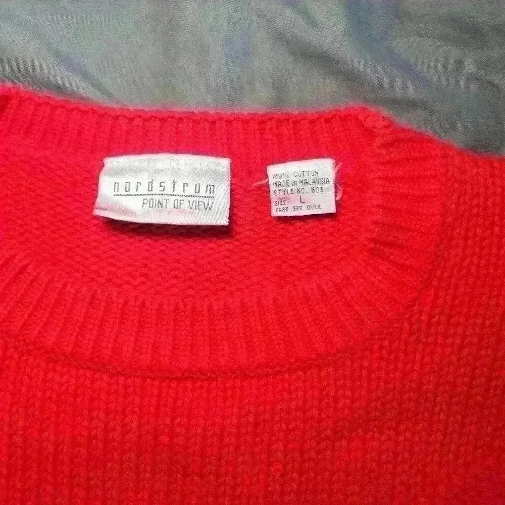 VTG Nordstrom point of view knitted sweater sz Lg - Picture 4 of 4